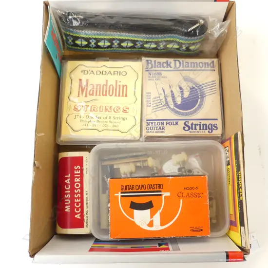 ASST. GUITAR ACCESSORIES; STRINGS ETC