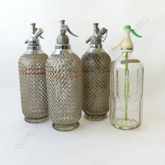 4 SODA SYPHONS H.330mm
