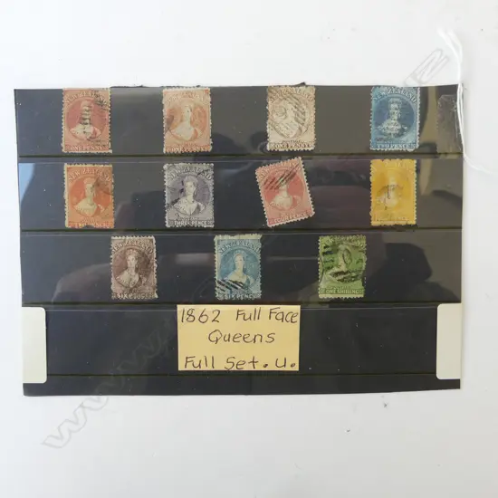 11 STAMPS; FULL FACE QUEENS