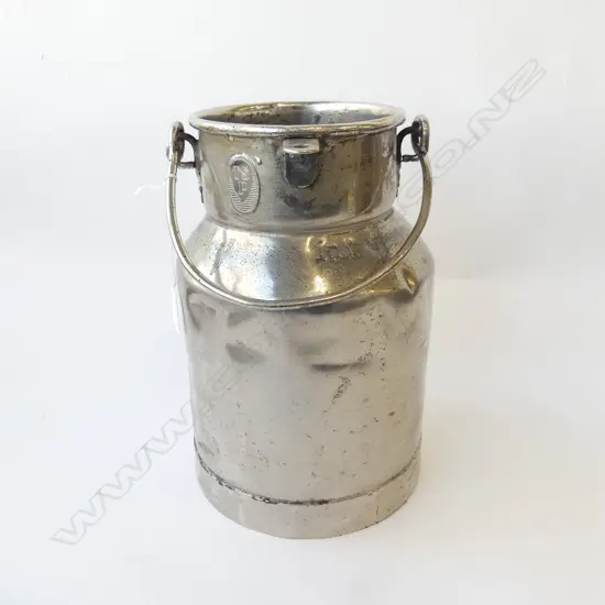 VINTAGE SILVER METAL PAIL H.265mm