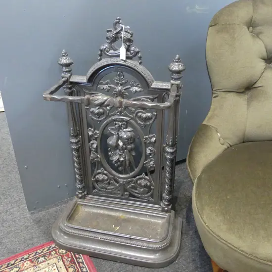 CAST IRON UMBRELLA STAND 465x210x735mm