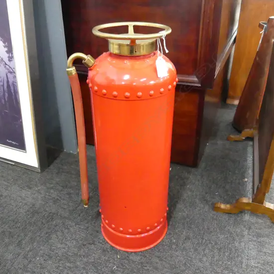 VINTAGE RED PAINTED FIRE EXTINGUISHER H.535mm