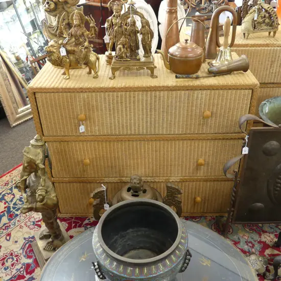 LUSTYS LLOYD LOOM 3 DRAWER CHEST 1045x460x820mm