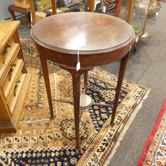 MAHOGANY SIDE TABLE 530mm dia, H.770mm