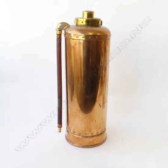 VINTAGE COPPER FIRE EXTINGUISHER H.520mm