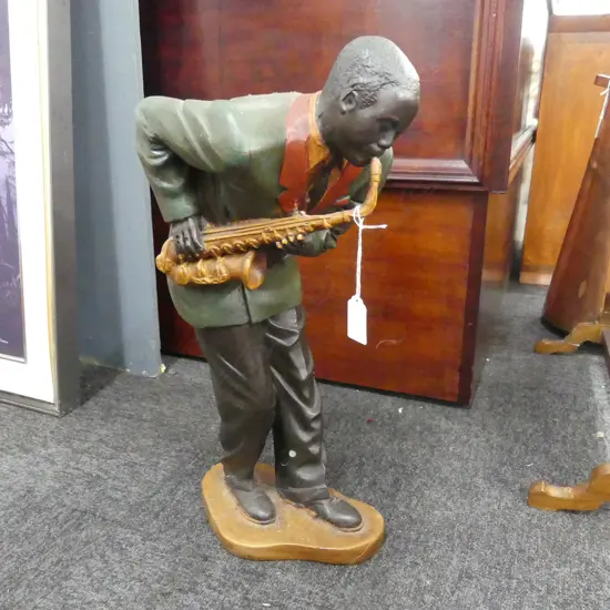 RESIN JAZZ SAXOPHONE MUSICIAN H.470mm