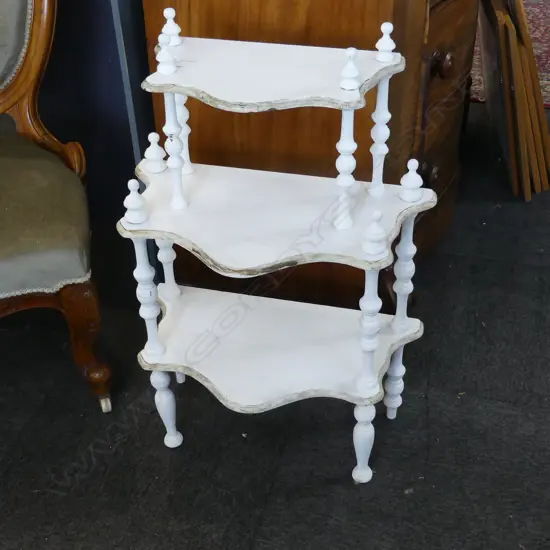 3 TIER WHITE PAINTED WHAT NOT H.775mm