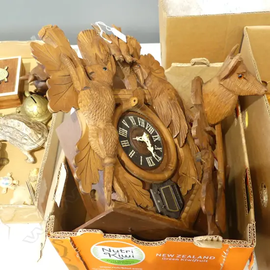 CARVED WOODEN CUCKOO CLOCK