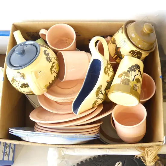 ASST. CHINA INCL. PINK CROWN LYNN & 4 PCE JOHN BESTE TEA SET (1 CHIP)