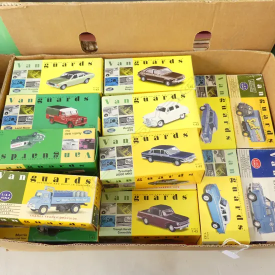 19 VANGUARDS 1:43 DIECAST CARS, BOXED