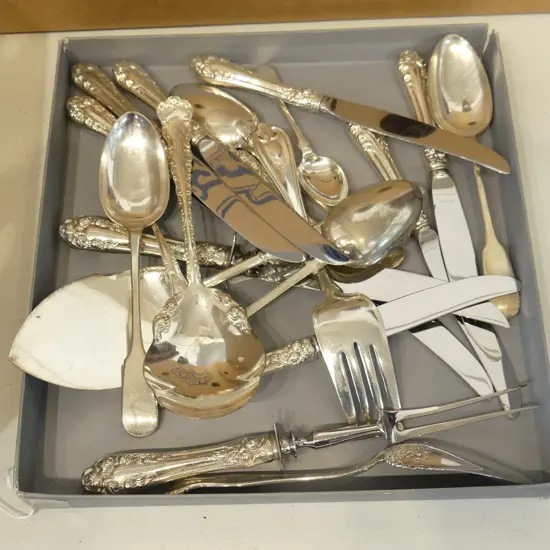 ASST. SILVER PLATE CUTERY ETC