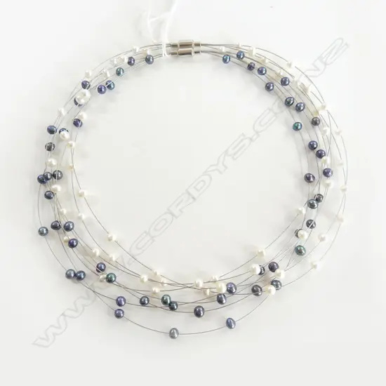 2 MULTI STRAND PEARL SET NECKLACE 