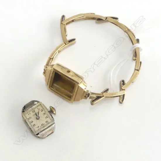 9CT WRIST WATCH 7.4gms not incl. movement