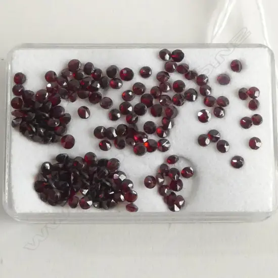 15CT SMALL ROUND FACETED BOHEMIAN GARNETS