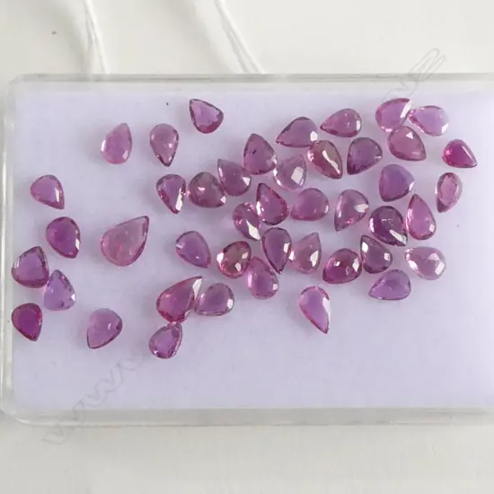 10CT FACETED RUBIES - PEAR / DROP SHAPE