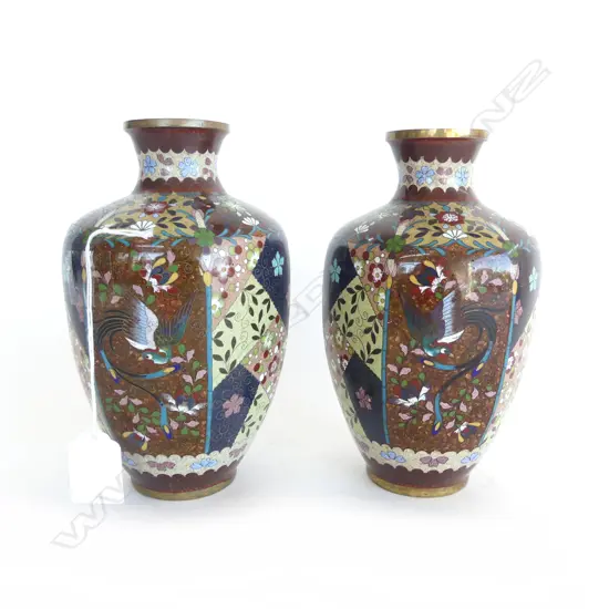 PR CLOISONNE VASES H.185mm