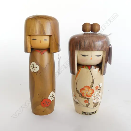 PR 1960s JAPANESE KOKESHI DOLLS, red stamp to base, H.180mm