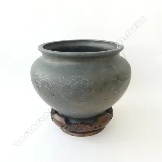 ORIENTAL BRONZE JARDINIERE H.200mm, dia 260mm 