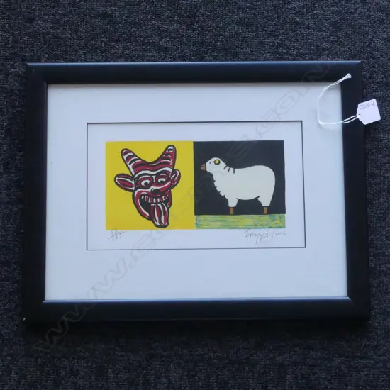 DICK FRIZZELL LTD ED LITHO 63/165 Signed 2002 100 x 200mm Muka Youth Print