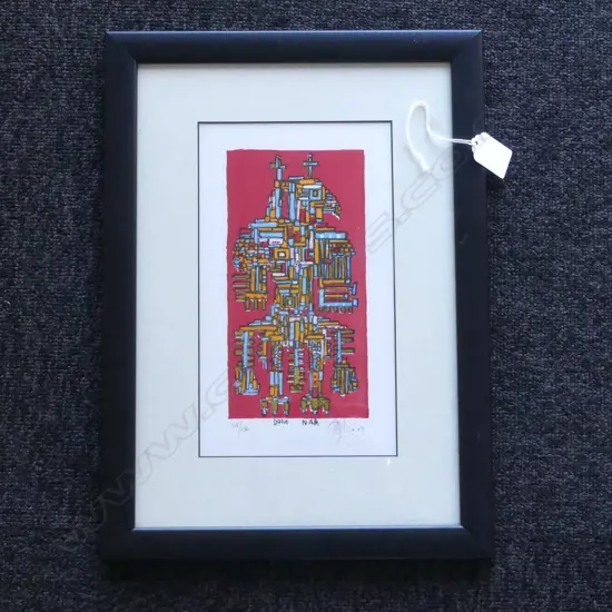 PATRICK MALONE  'DOLA NAR' LTD ED LITHO 145/150 Signed '03 195 X 100mm Muka Youth Print