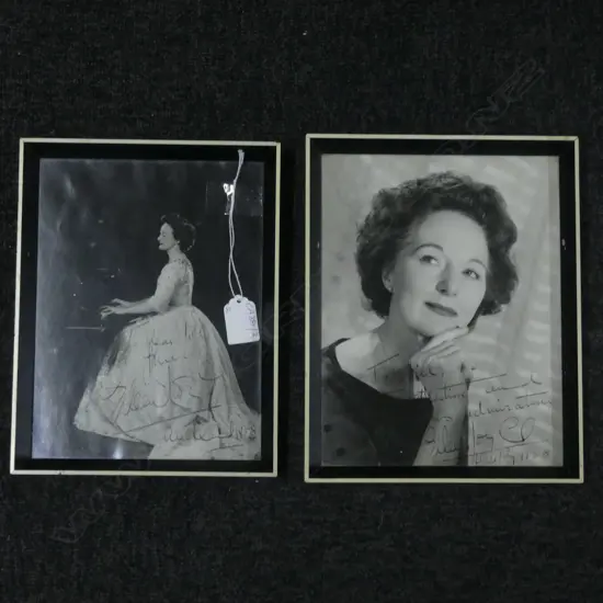 2 SIGNED EILEEN JOYCE PHOTOGRAPHS AUCKLAND 1958 240x185mm