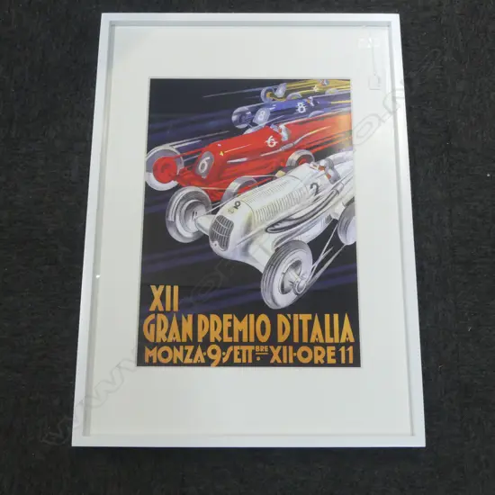 FRAMED PRINT; XII GRAN PREMIO D'ITALIA 590x410mm