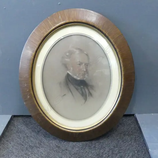 OVAL PORTRAIT; LT. COL. JAMES LLEWELLIN HUNTER 340x270mm