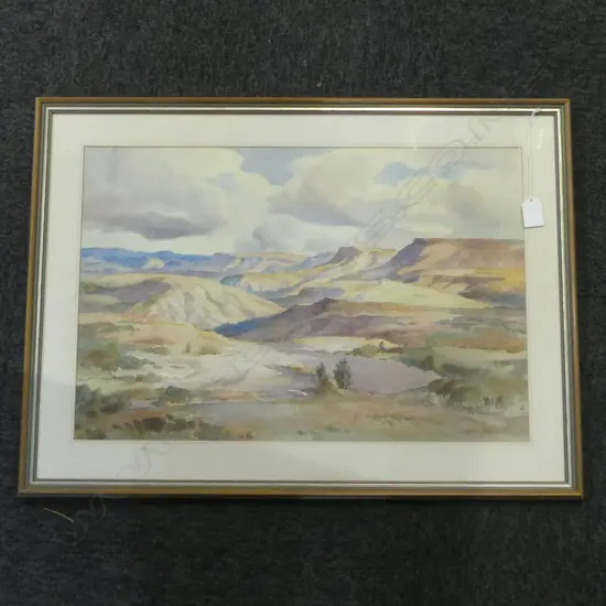 CARL THORWALD LAUGESEN (1900-1987) LANDSCAPE WC 355x535mm