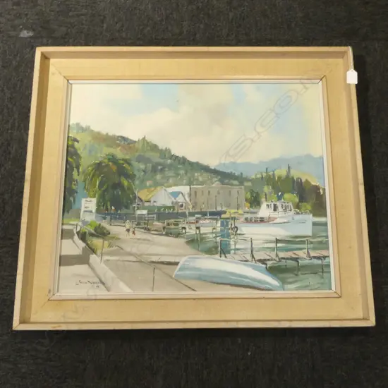 COLYN NICHOLLS, QUEENSTOWN, OIL ON BOARD '63 490x590mm