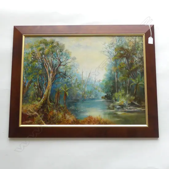 E. S. RITCHIE 'TORTURED SUNLIGHT' OIL ON BOARD 445x600mm