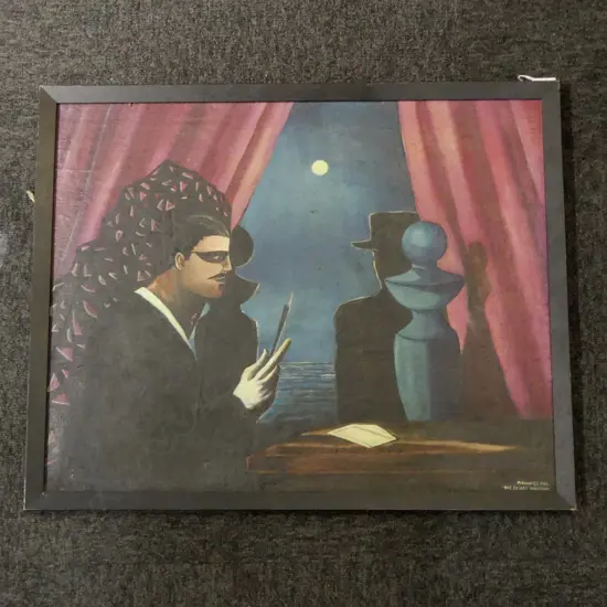 MICHAEL DOWNEY 'THE SECRET ADVERSARY' ACRYLIC ON BOARD, 1984 490x620mm