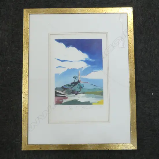 P. J. HACKETT, ONE TREE HILL PRINT 4/100 355x230mm (A/F), broken glass.