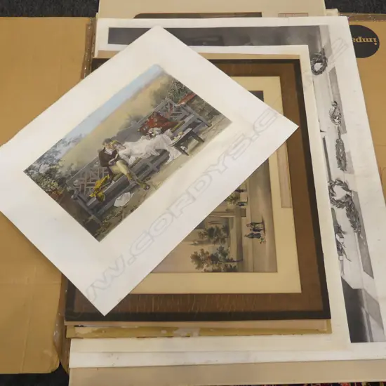 FOLDER OF 19thC LITHOGRAPHS