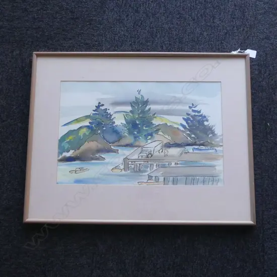 W/C LEIGH BEACH SIGNED B H DERULES H530 L670MM