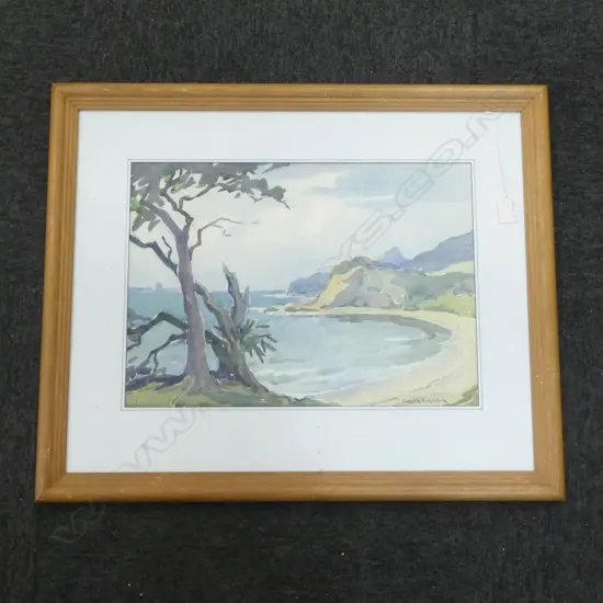 GWYNETH RICHARDSON, BEACH LANDSCAPE, WC 295x415mm