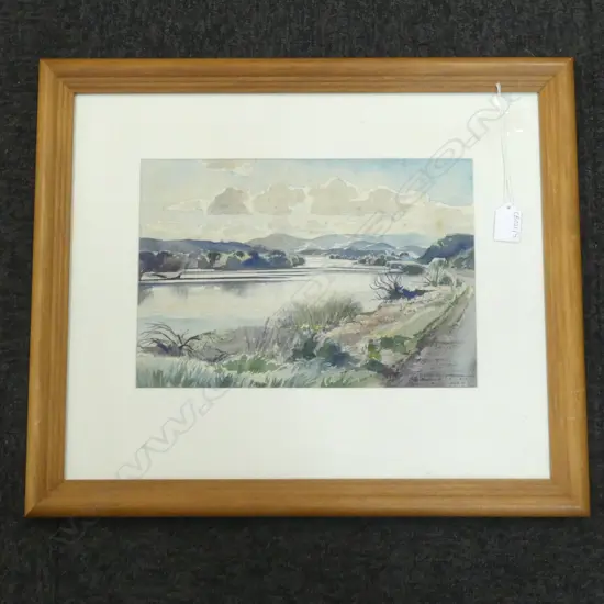 CYRIL WHITEOAK, EVENING BY THE WAIKATO AT MERCER, WC 1959 215x315mm