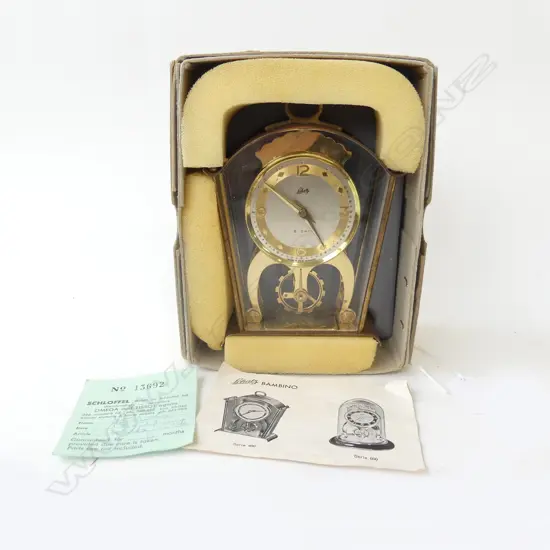 SCHATZ 8 DAY CLOCK, H.140mm BOXED