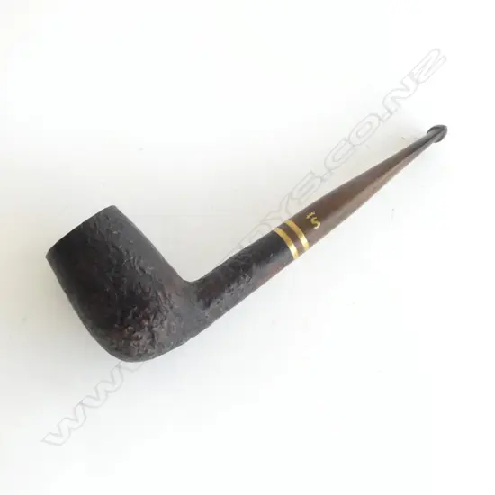 VINTAGE DANISH 'STAMWELL' PIPE, BRASS BANDS & 'S' monogram