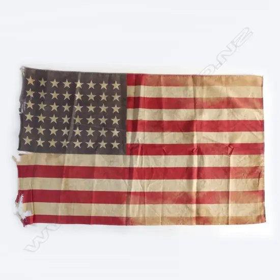 OLD AMERICAN 48 STAR FLAG 710 x 420mm some faults to edge (48 stars were used from 1912)