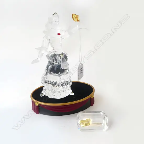 SWAROVSKI 'MASQUERADE COLUMBINE' + STAND & PLAQUE