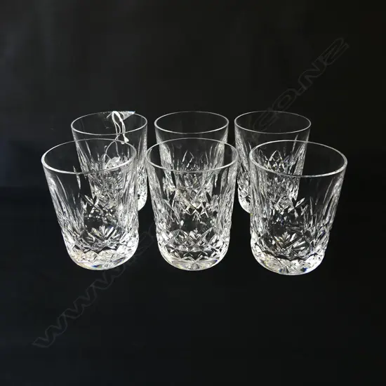 6 WATERFORD CRYSTAL GLASSES H.85mm