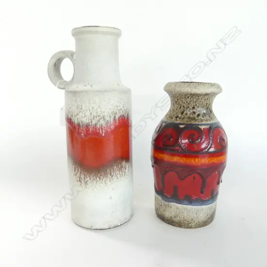 2 RETRO W. GERMAN VASES H.285, 210mm