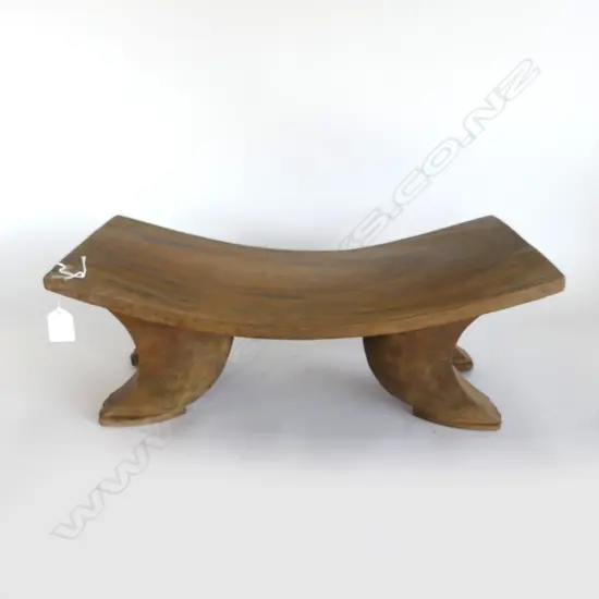 PACIFIC ISLAND CHIEFS HARDWOOD STOOL L480 W240MM