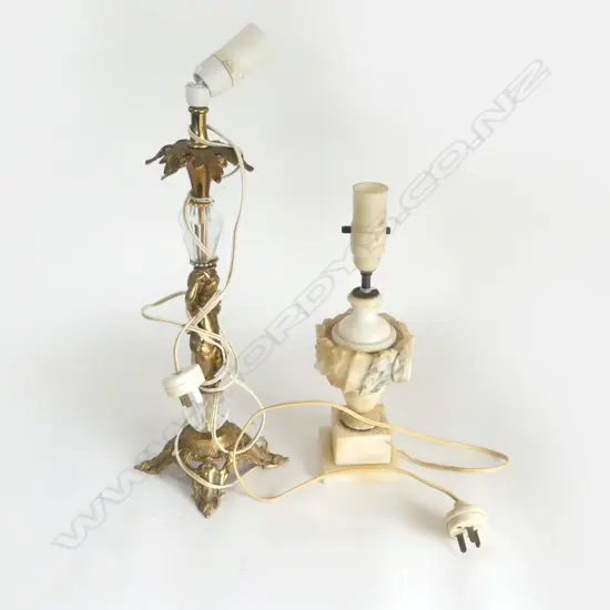 2 VINTAGE LAMP BASES H.335, 510mm