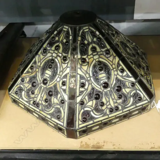 HEXAGONAL LEAD LIGHT SHADE 400mm dia