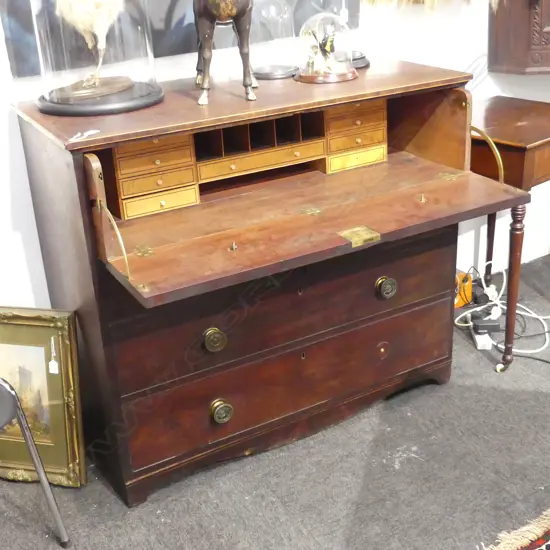 VICTORIAN SECRETAIRE CHEST (HANDLE IN DRAWER) 1115x530x970mm