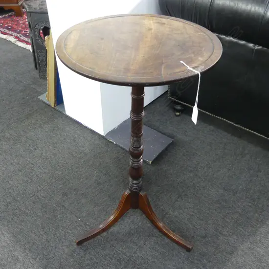 ANTIQUE MAHOGANY SIDE TABLE H.735mm, 365mm dia