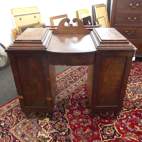 19thC MAHOGANY SIDEBOARD, VENEER LOSSES 1080x530x1000mm