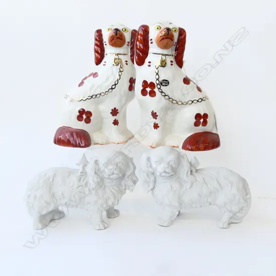 2 PRS STAFFORDSHIRE DOGS H.210mm