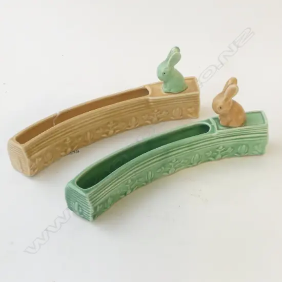 2 SYLVAC TROUGH VASES L210mm